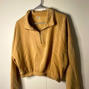 cropped half zip